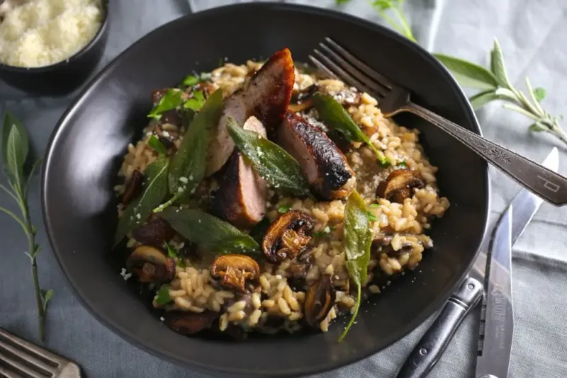 Sausage and Mushroom Risotto