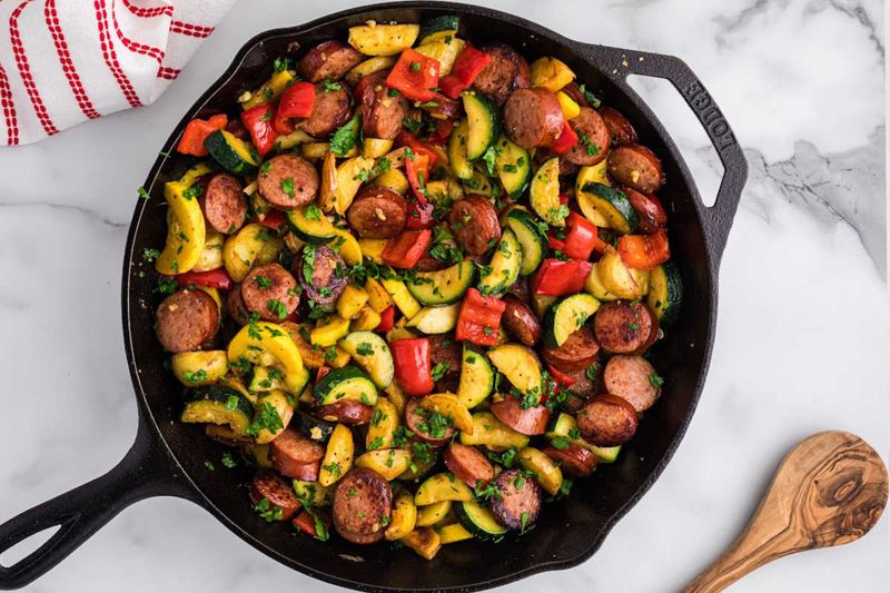 Sausage and Zucchini Stir-Fry