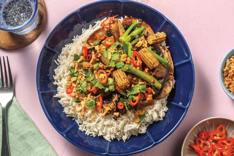 Baby Corn Stir-Fried Rice