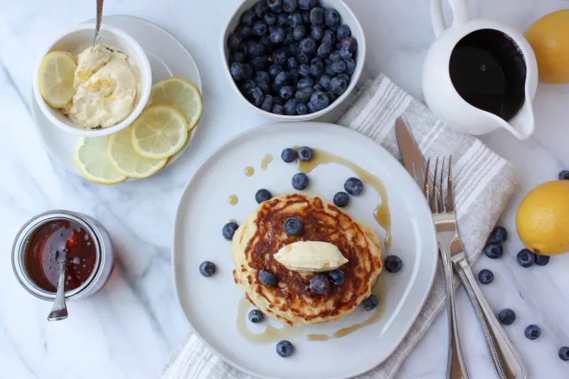 Ricotta Pancakes with Honey