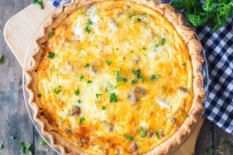 Corn & Sausage Breakfast Quiche