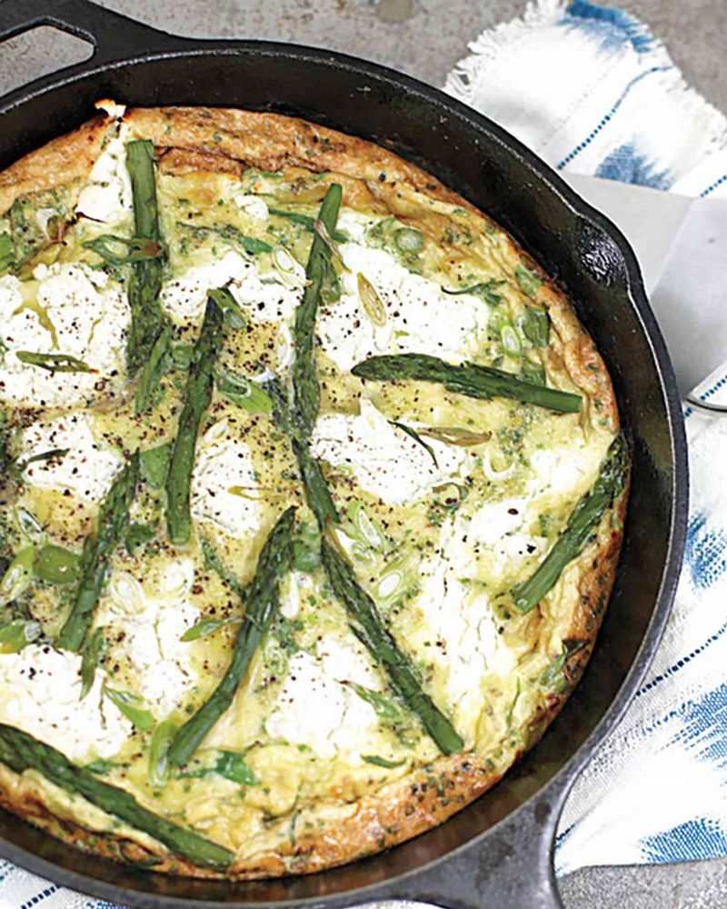 Frittata with Asparagus and Goat Cheese