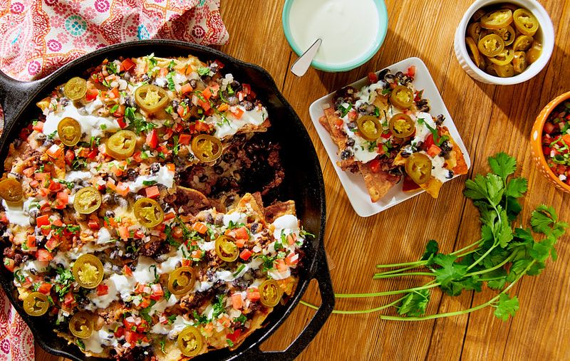 Crispy Chorizo and Eggplant Nachos