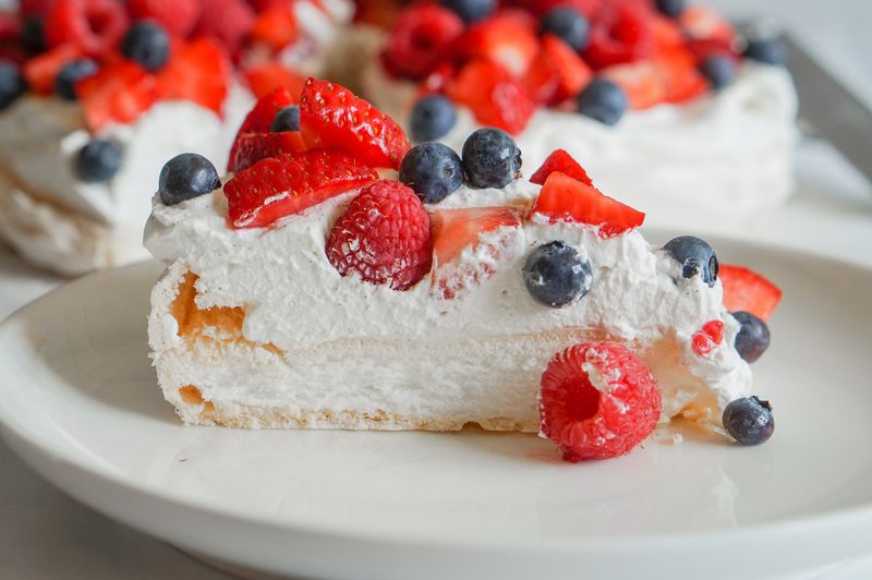 Triple Berry Pavlova