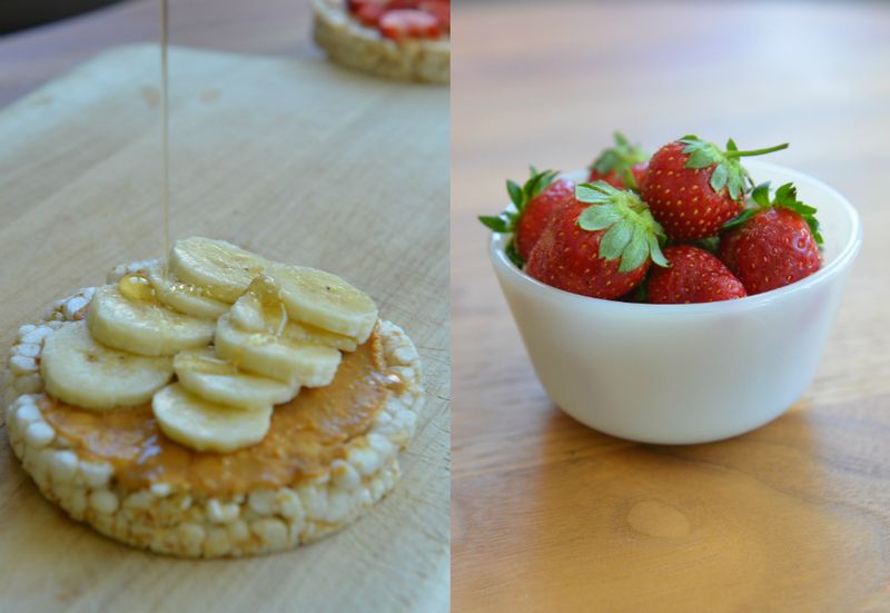 Nut Butter and Fruit Rice Cakes