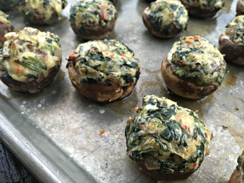 Spinach and Feta Stuffed Mushrooms