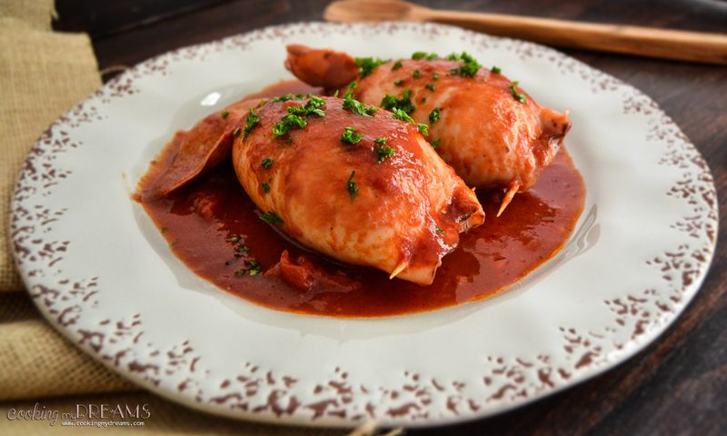 Stuffed Calamari with Tomato Sauce