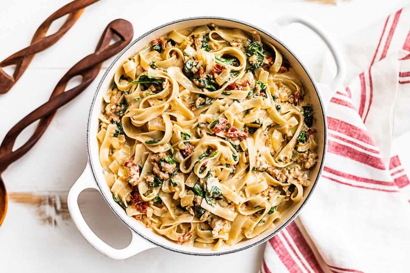 Tuscan Sausage Pasta