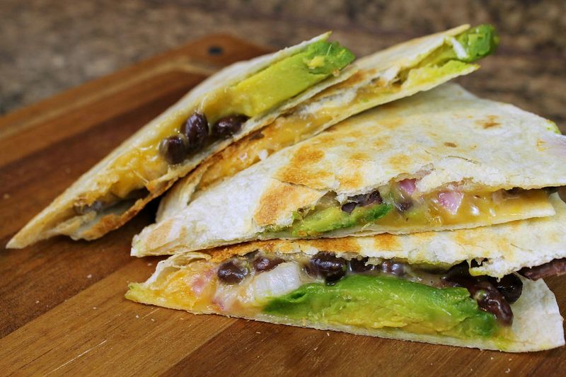 Avocado and Black Bean Quesadilla