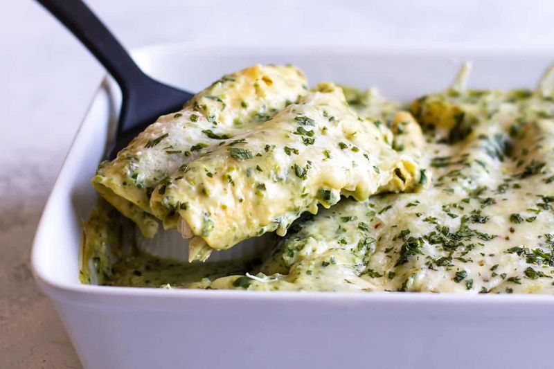 Enchiladas with Cream Sauce