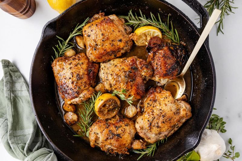 Lemon Garlic Chicken Thighs