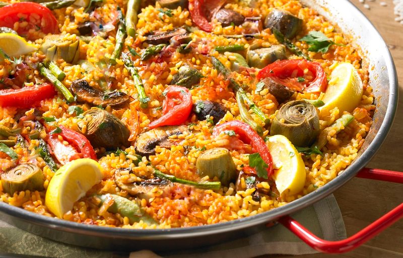 Vegetable Paella with Saffron
