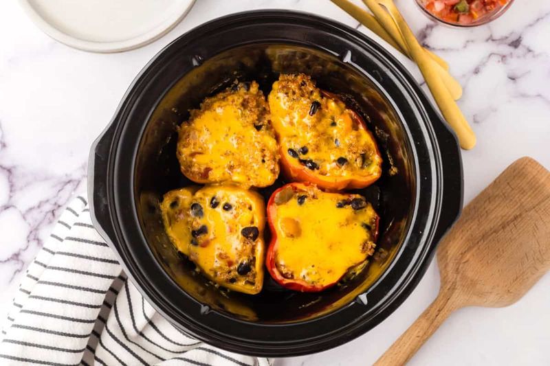Slow Cooker Stuffed Bell Peppers