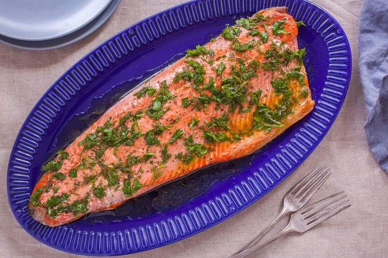 Grilled Salmon with Lemon-Dill