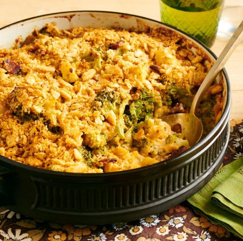 Lemon Zest Cauliflower Broccoli Casserole