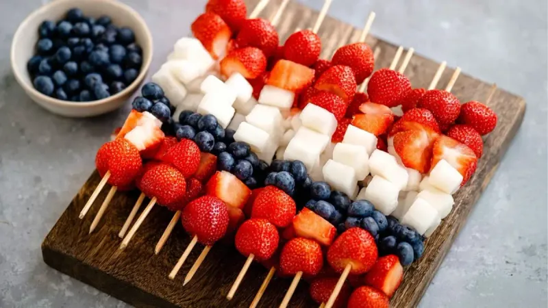 Patriotic Fruit Skewers