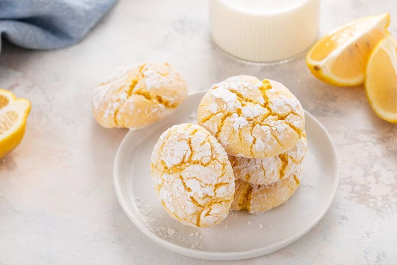 Lemon Crinkle Cookies