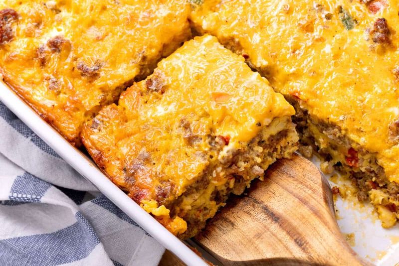 Cheesy Corn & Sausage Bake