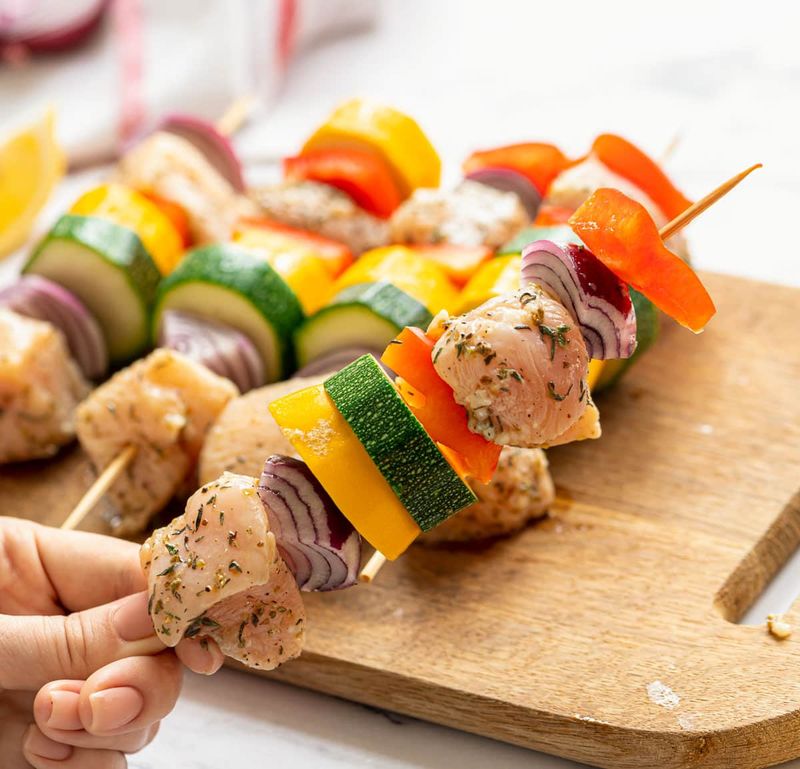Chicken and Vegetable Skewers