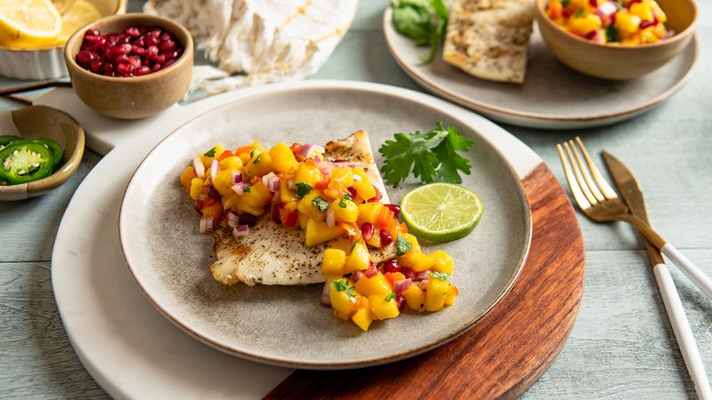 Mango Salsa with Grilled Fish