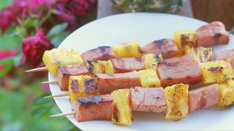 Spam and Pineapple Skewers