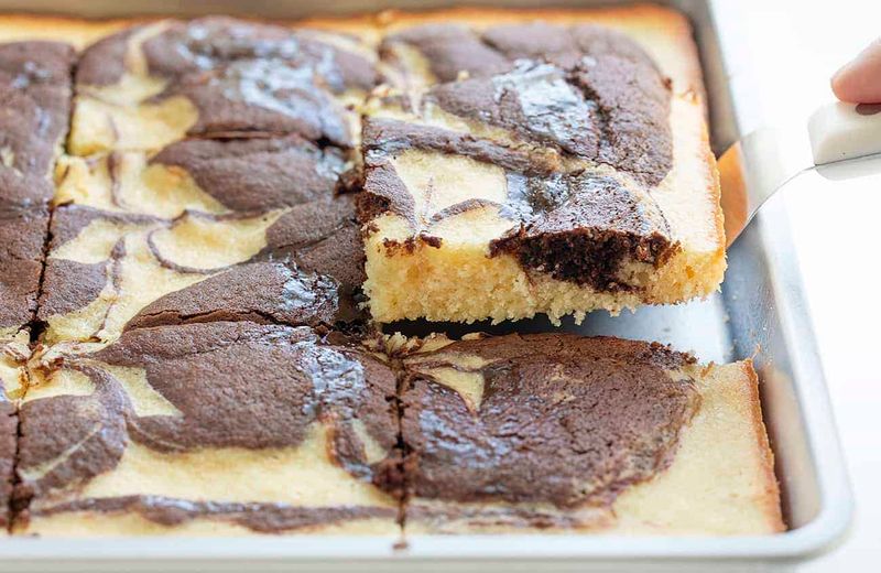 Marble Sheet Cake