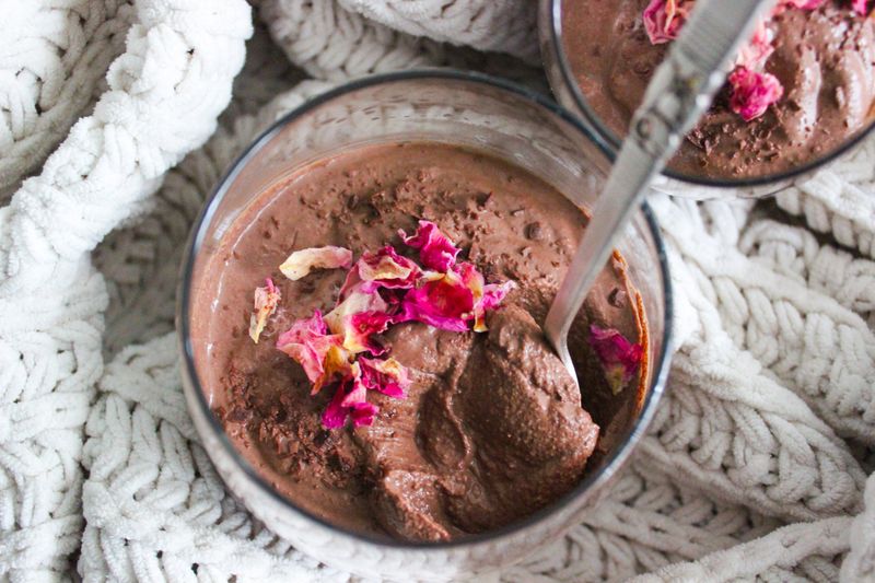 Rosewater Chocolate Mousse