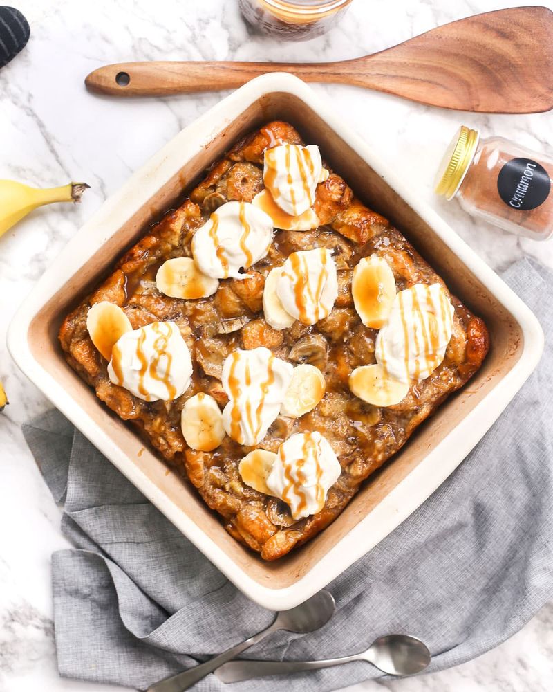 Caramelized Banana Bread Pudding