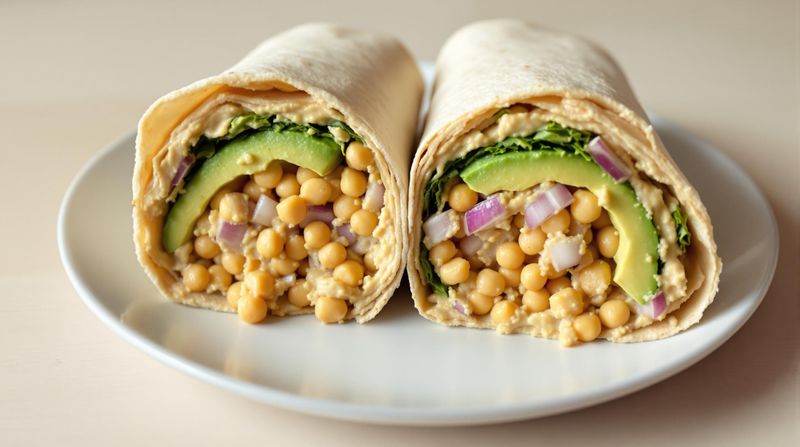 Avocado and Chickpea Wrap
