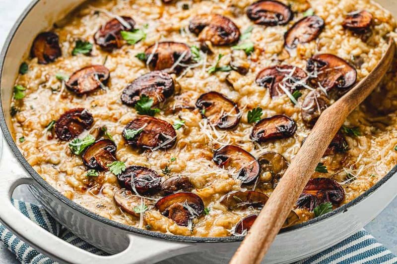 Mushroom and Spinach Risotto