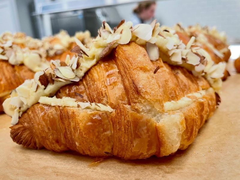 Almond Croissants with Lavender Honey