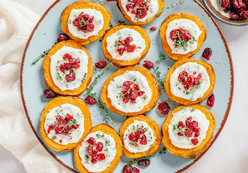 Sweet Potato and Goat Cheese Bites