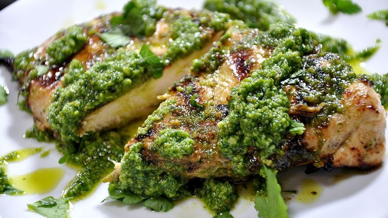 Grilled Basil Pesto Chicken