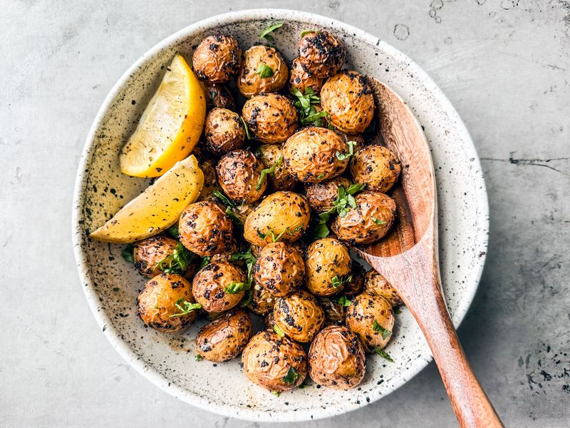 Lemon Pepper Smashed Potatoes