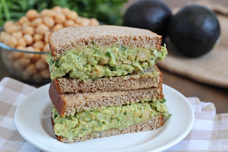 Chickpea and Avocado Sandwich