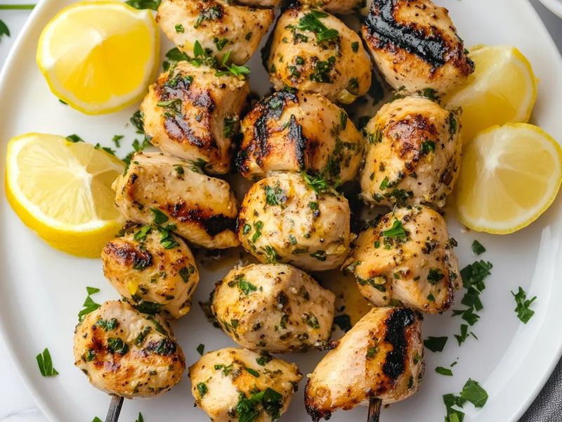 Grilled Lemon Herb Chicken Skewers