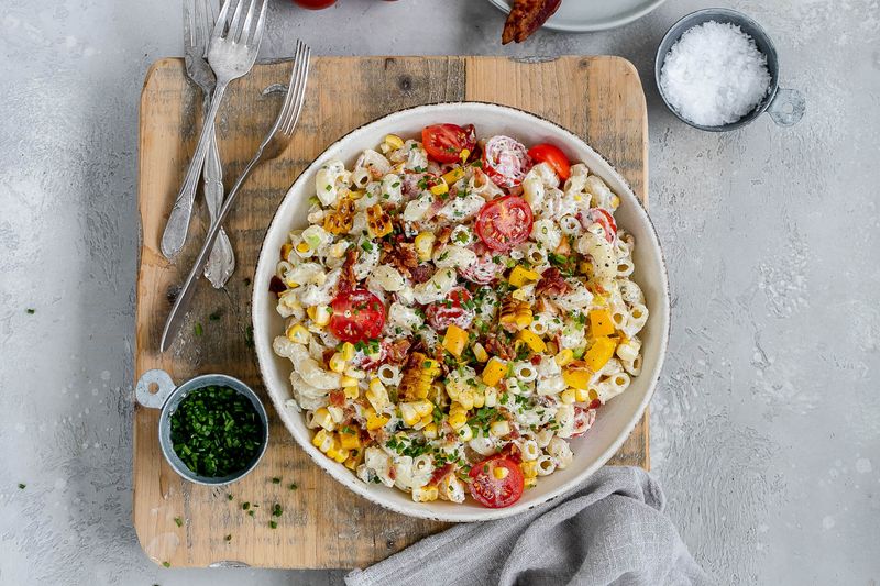 Avocado and Bacon Macaroni Salad