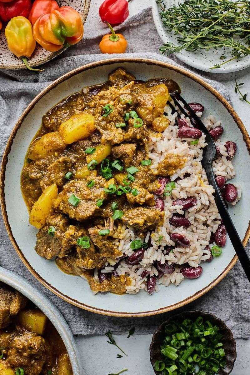 Spicy Caribbean Curry Goat