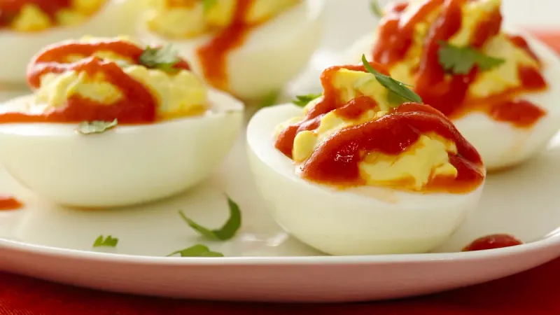 Deviled Eggs with Sriracha