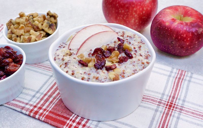 Apple Cinnamon Overnight Quinoa
