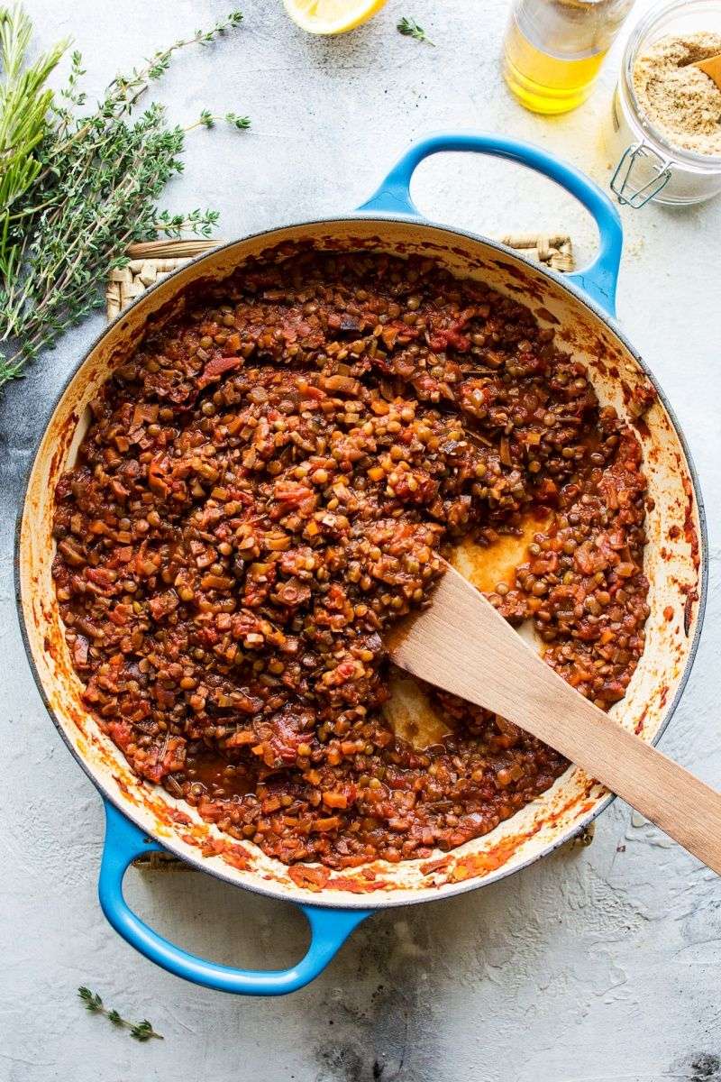 Lentil and Mushroom Bolognese