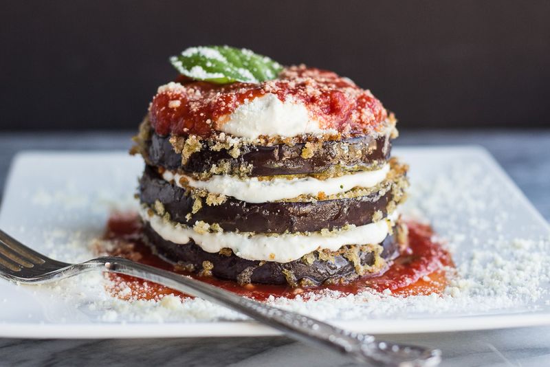 Eggplant Parmesan Stacks