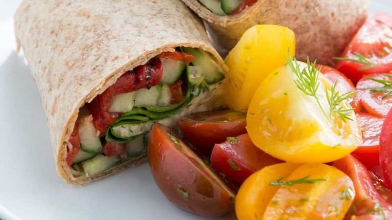 Tomato and Feta Cheese Wrap