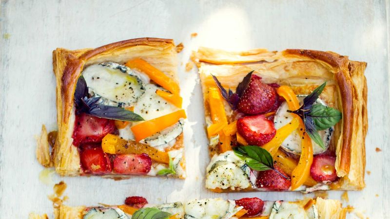 Strawberry Goat Cheese Tart