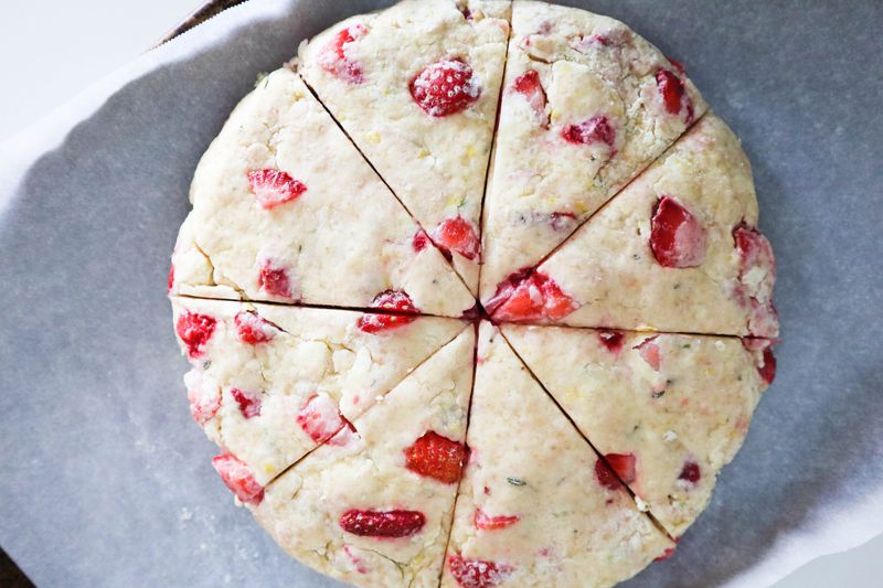 Strawberry Lemon Thyme Scones