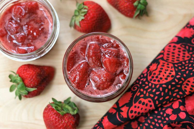 Low Sugar Strawberry Compote