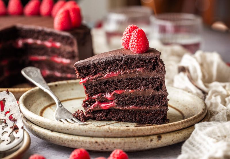 Chocolate Raspberry Layer Cake