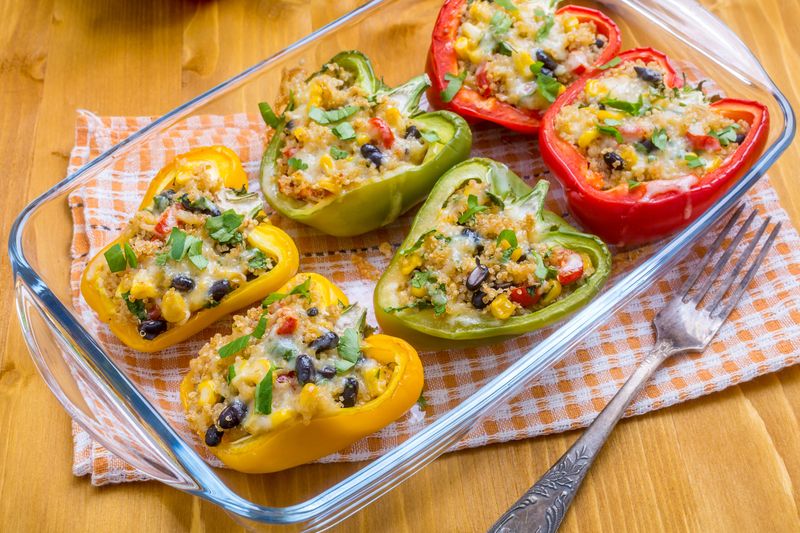 Stuffed Bell Peppers with Quinoa and Black Beans