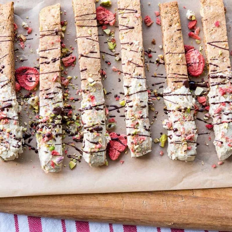 Strawberry Pistachio Biscotti