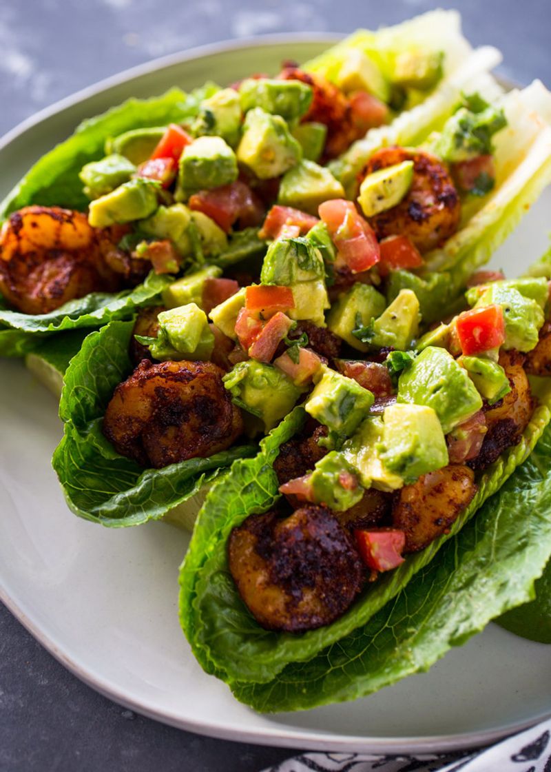 Spicy Shrimp Lettuce Wraps